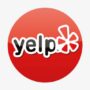 Yelp's logo, originating from San Francisco, features a red background and white text.